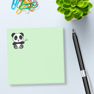Cute Little Panda with a Bamboo Stick Post-it Notes