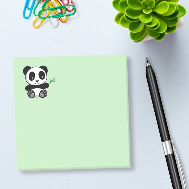 Cute Little Panda with a Bamboo Stick Post-it Notes (Creator Uploaded)