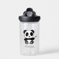 Cute Little Panda with a Bamboo Stick