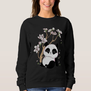 Cute Little Panda With Flowers On The Tree Sweatshirt