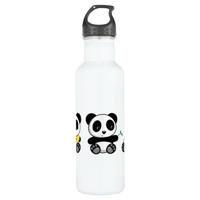 Cute Little Pandas 710 Ml Water Bottle (Front)