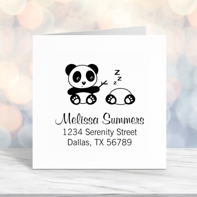 Cute Little Pandas Address Self-inking Stamp (Creator Uploaded)