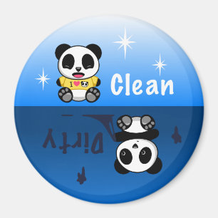 Cute Little Pandas Clean Dirty Magnet