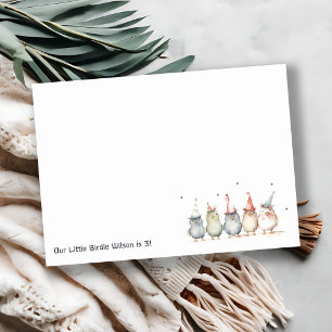 Cute Little Party Birds Any Age Kids Birthday Card