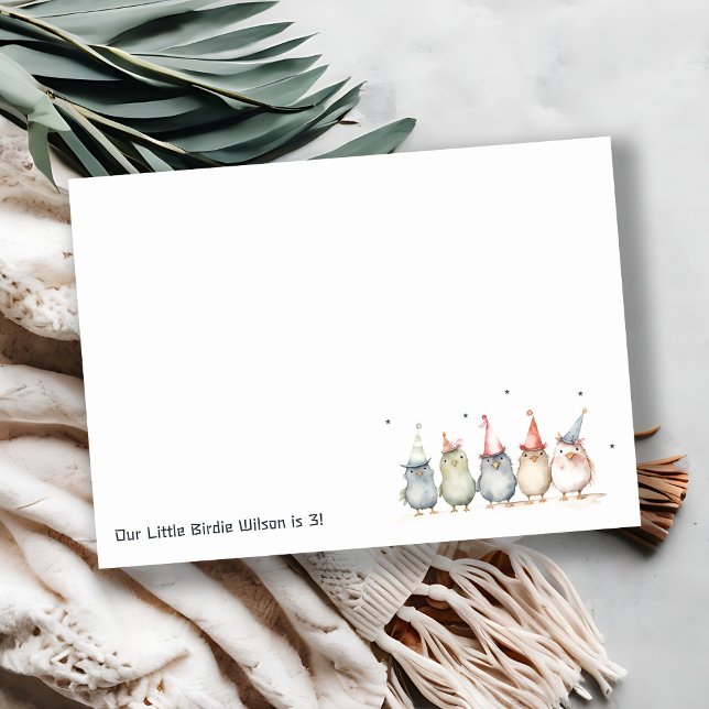 Cute Little Party Birds Any Age Kids Birthday Card (Creator Uploaded)