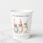 Cute Little Party Birds Any Age Kids Birthday Paper Cups<br><div class="desc">If you need any further customisation please feel free to message me on yellowfebstudio@gmail.com.</div>