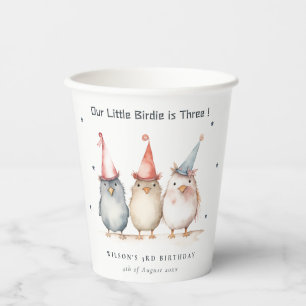 Cute Little Party Birds Any Age Kids Birthday Paper Cups