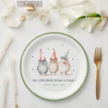 Cute Little Party Birds Any Age Kids Birthday Paper Plate<br><div class="desc">If you need any further customisation please feel free to message me on yellowfebstudio@gmail.com.</div>