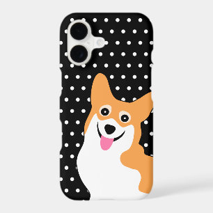 Cute Little Pembroke Welsh Corgi with Polka Dots