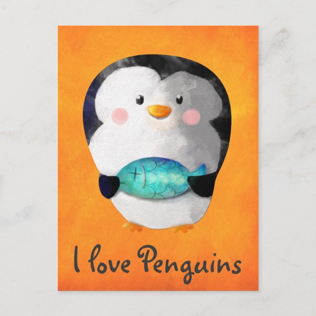 Cute Little Penguin Postcard (Front)