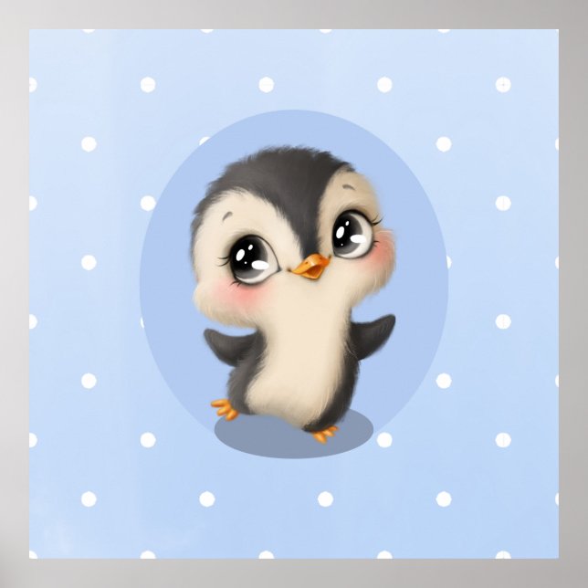 Cute little penguin poster (Front)