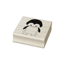 Cute Little Penguin Rubber Stamp