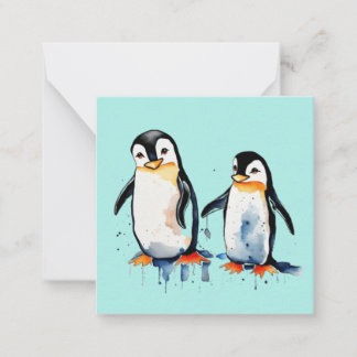 Cute little penguins  card