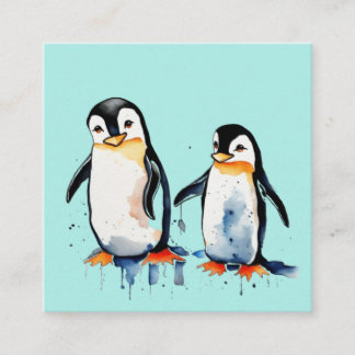 Cute little penguins  enclosure card