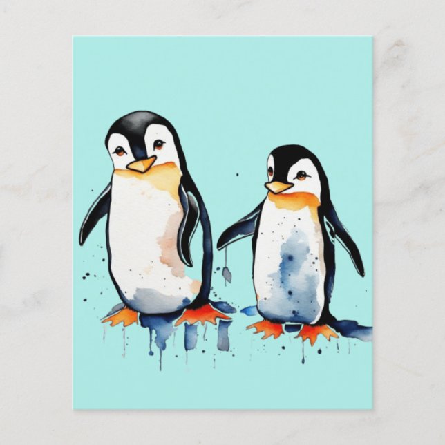 Cute little penguins Paper Sheet (Front)