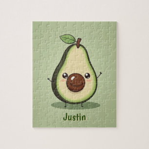 Cute Little Personalised Avocado Jigsaw Puzzle