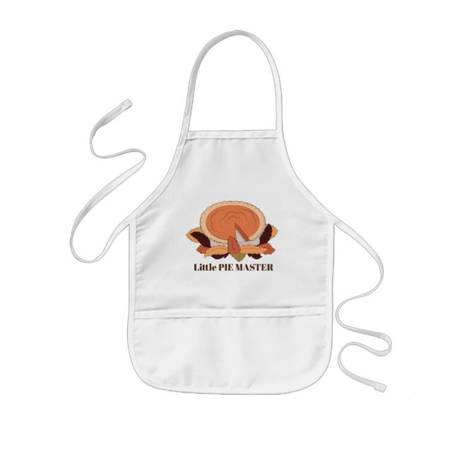Cute little pie master Fall Seasonal pumpkin Kids Apron (Front)