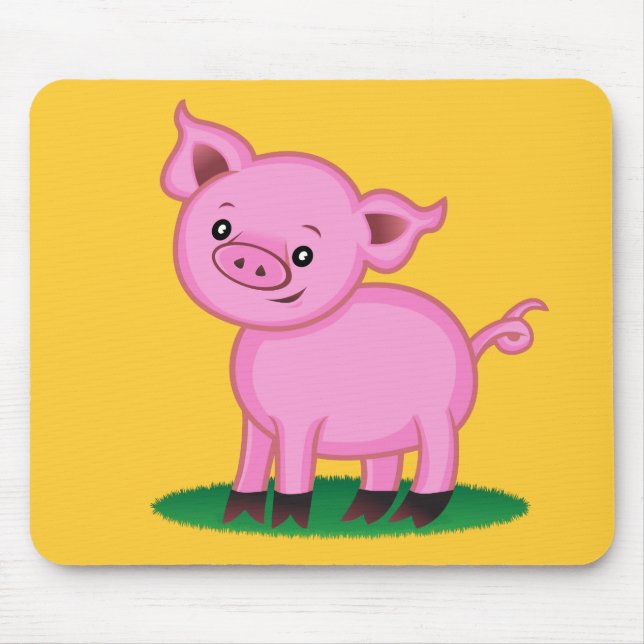 Cute Little Pig Mousepad (Front)