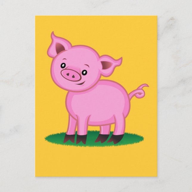 Cute Little Pig Postcard (Front)
