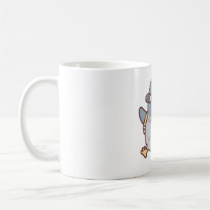 Cute Little Pigeon With Yellow School Bag Coffee Mug