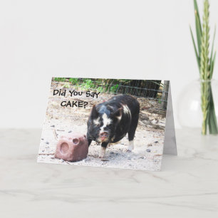 Cute Little Piggy - Birthday Card