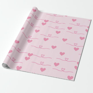 Cute Little Pink Hearts Wrapping Paper