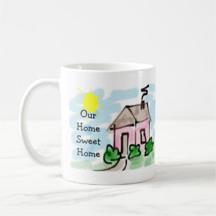 Cute Little Pink House Our Home Sweet Home Coffee Mug