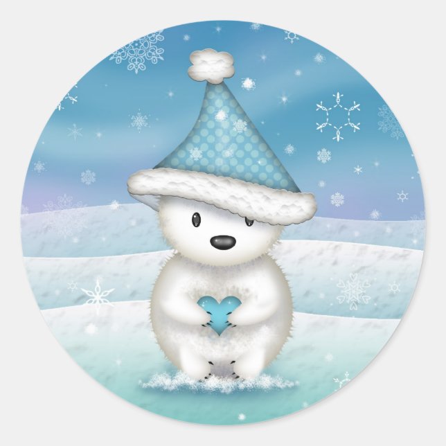 Cute Little Polar Bear Stickers (Front)