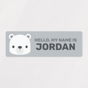 Cute Little Polar Bear with Personalised Name