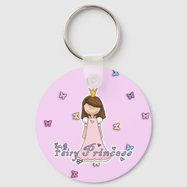 Cute Little Pretty Fairy Princess Key Ring (Front)