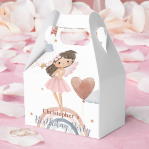 Cute Little princess afro girls Balloon Birthday p Favour Box