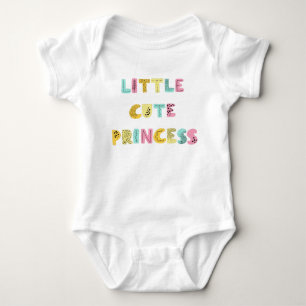 Cute little princess typography Baby Bodysuit