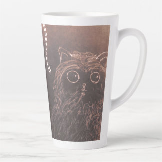 Cute little puffy pussy cat  and lightning  latte mug