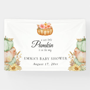 Cute Little Pumpkin Fall Baby Shower Banner