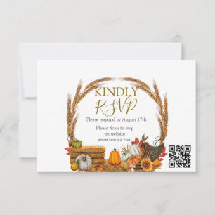 Cute Little Pumpkin Fall Baby Shower Thank You Card