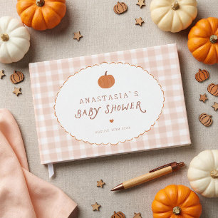 Cute Little Pumpkin Gender Neutral Baby Shower Guest Book