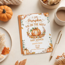 CUTE Little Pumpkin Kawaii Face Baby Shower