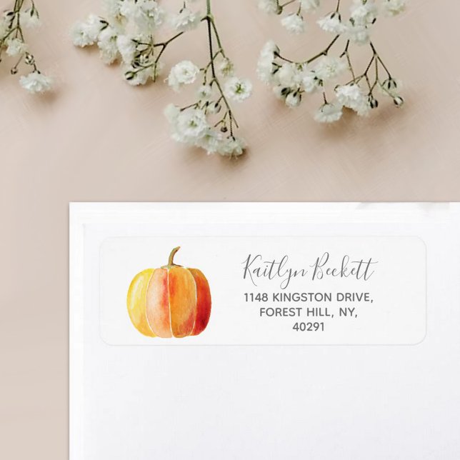 Cute Little Pumpkin Return Address Label (Creator Uploaded)