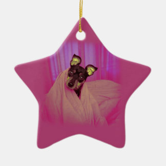 Cute little puppy ceramic tree decoration