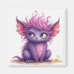 Cute little Purple and Pink Monster Magnet
