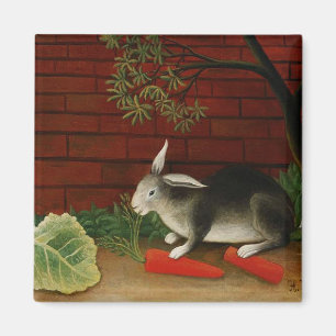 Cute Little Rabbit (Pet Animal) (Henri Rousseau) Magnet