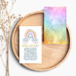 Cute Little Rainbow Books For Baby Enclosure Card