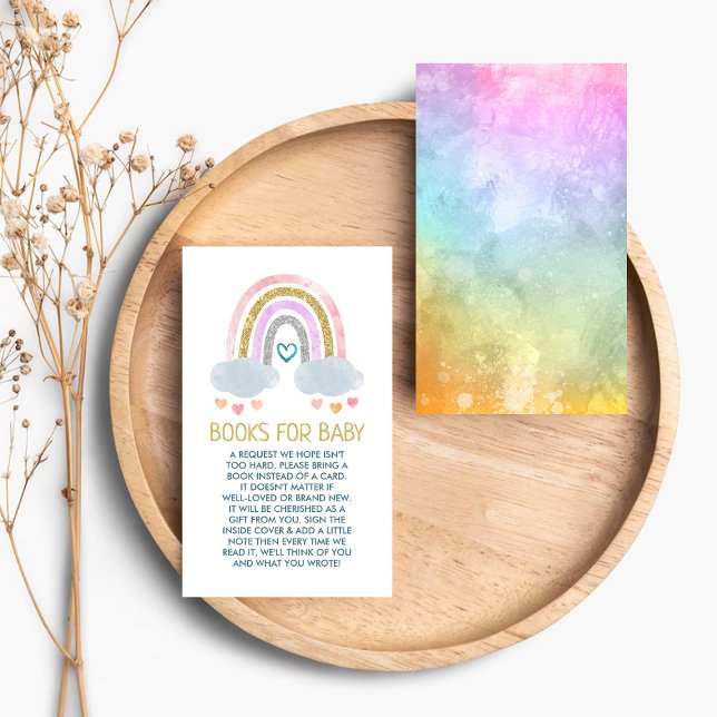 Cute Little Rainbow Books For Baby Enclosure Card (Creator Uploaded)
