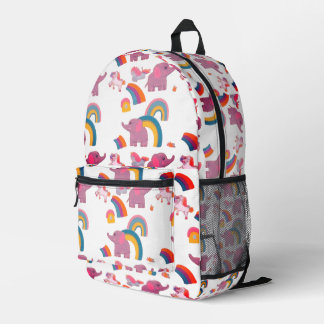 Cute Little Rainbow ,Elephant and Unicorn Backpack