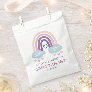 Cute Little Rainbow Gender Reveal Party Favour Bag