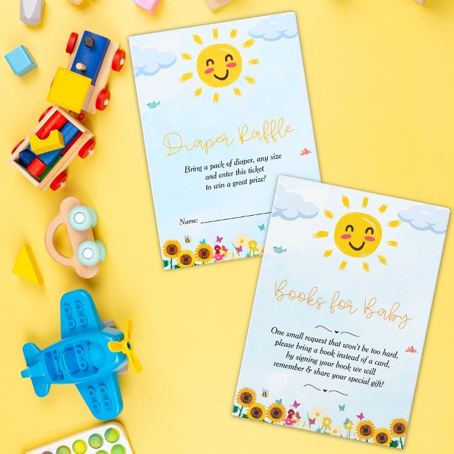 Cute little ray of Sunshine Baby Shower  Enclosure Card (Creator Uploaded)