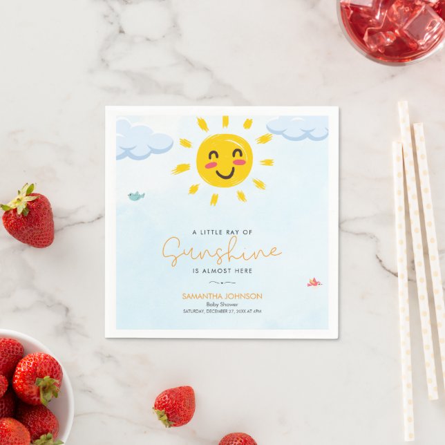 Cute Little ray of Sunshine Paper Napkin (Insitu)