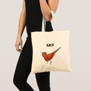 Cute Little Red Bird Tote Bag