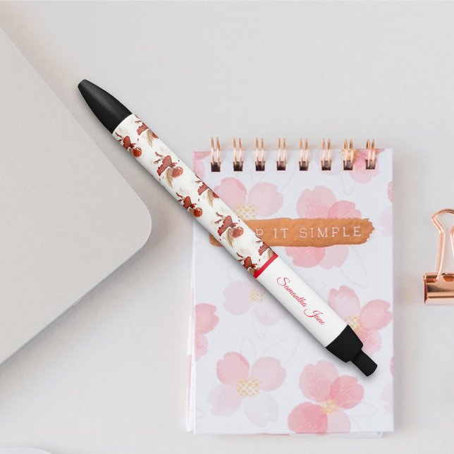 Cute Little Red Flying Fairy Girly Fantasy Black Ink Pen (Creator Uploaded)