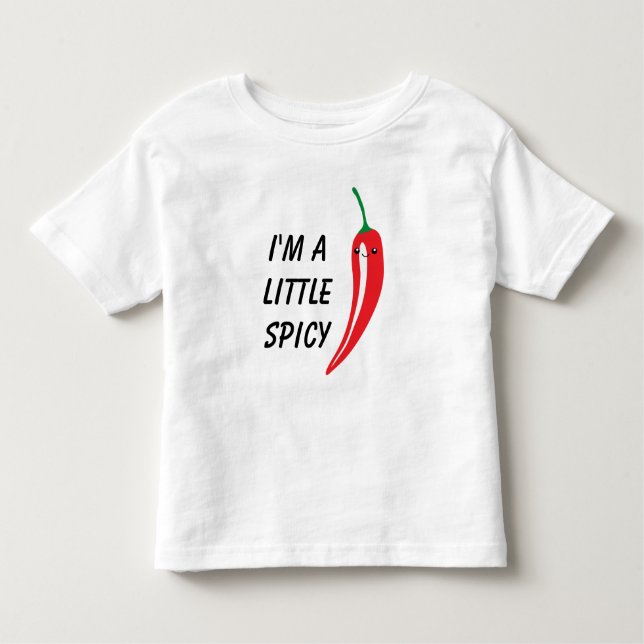 Cute little red hot chilli pepper kawaii drawing toddler T-Shirt (Front)